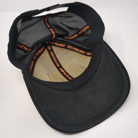 Yeti Coolers Snapback Trucker Hat Black One Size Adjustable Embroidered 6 Panel - Picture 7 of 9